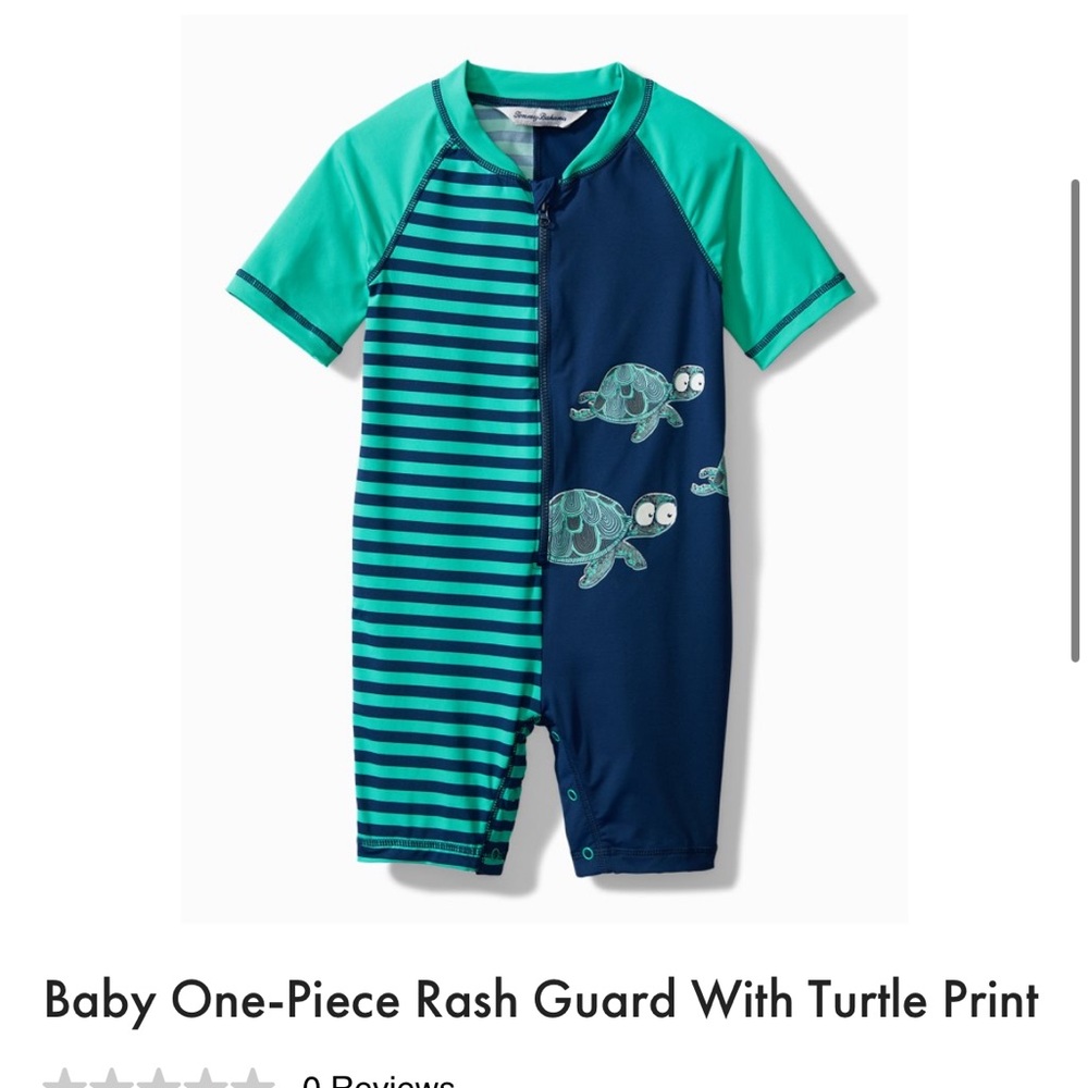 Tommy Bahama Kids Swim One Piece in Green and Blue